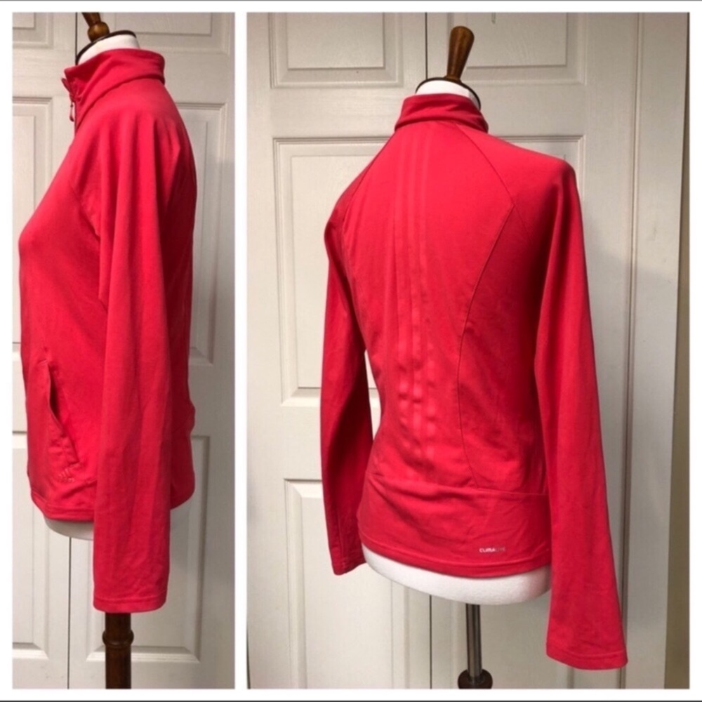 Adidas Clima 365 Full Zip Pink Athletic Jacket M - Picture 3 of 4